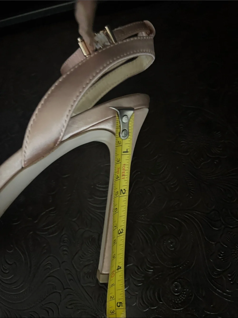 Jessica Simpson Blush Satin Bow Ankle Strap Sandals